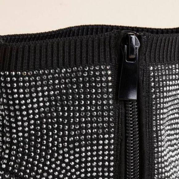 Torrid Women's Size 7.5WW Rhinestone Embellished Knit Booties - Picture 4 of 5